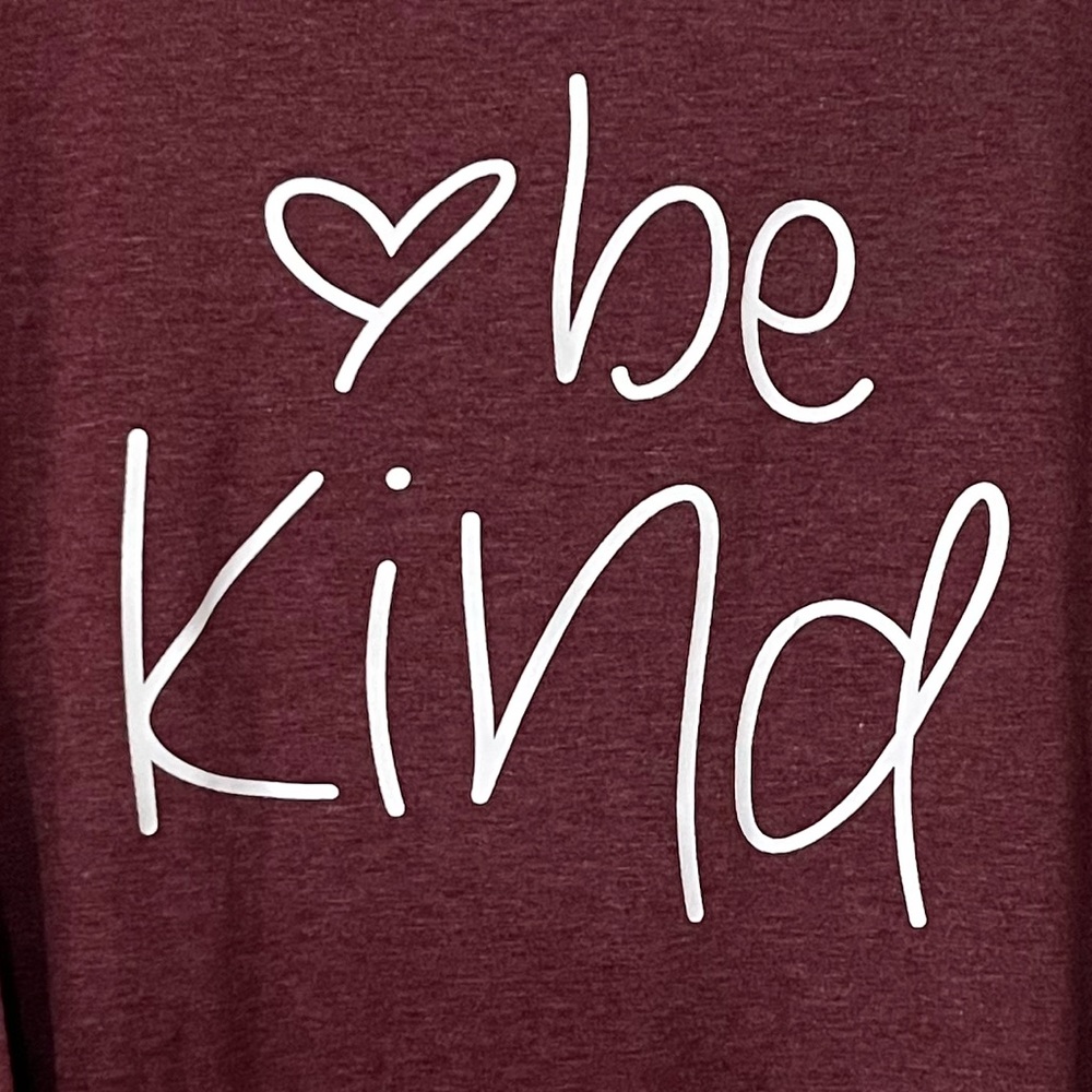NWOT Locryz long sleeve Be Kind Tee, Size Small - Picture 3 of 6